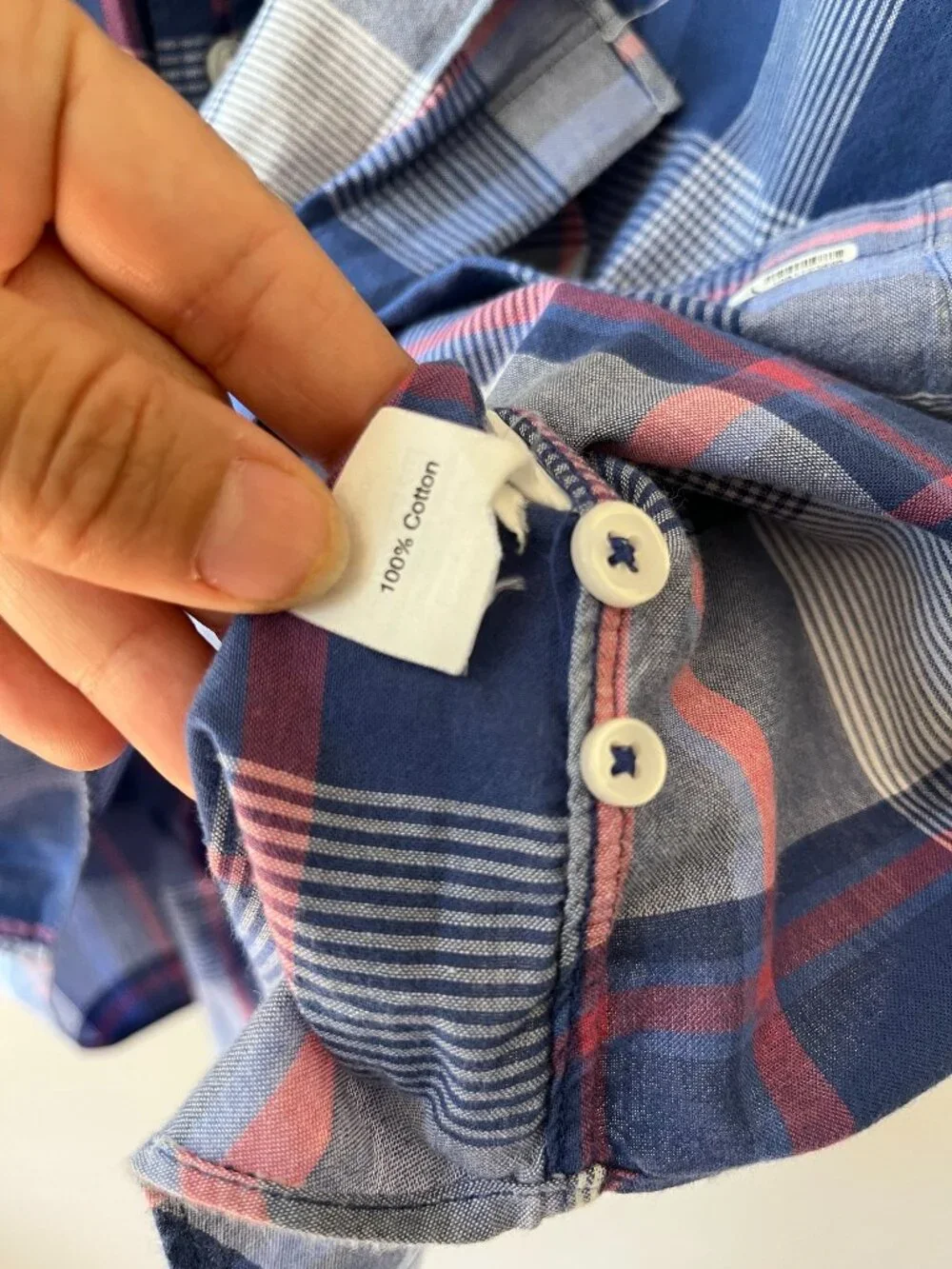 J.Crew Mens Sz XL Button-up Shirt Blue Pink Plaid pattern chest pocket